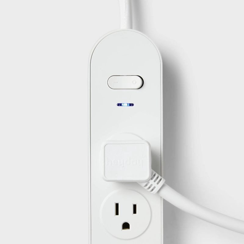 slide 3 of 3, 6 Outlet Surge Protector 6' Cord White - heyday™: 500 Joules, Extension Cord, Outlet Extender, 1 ct