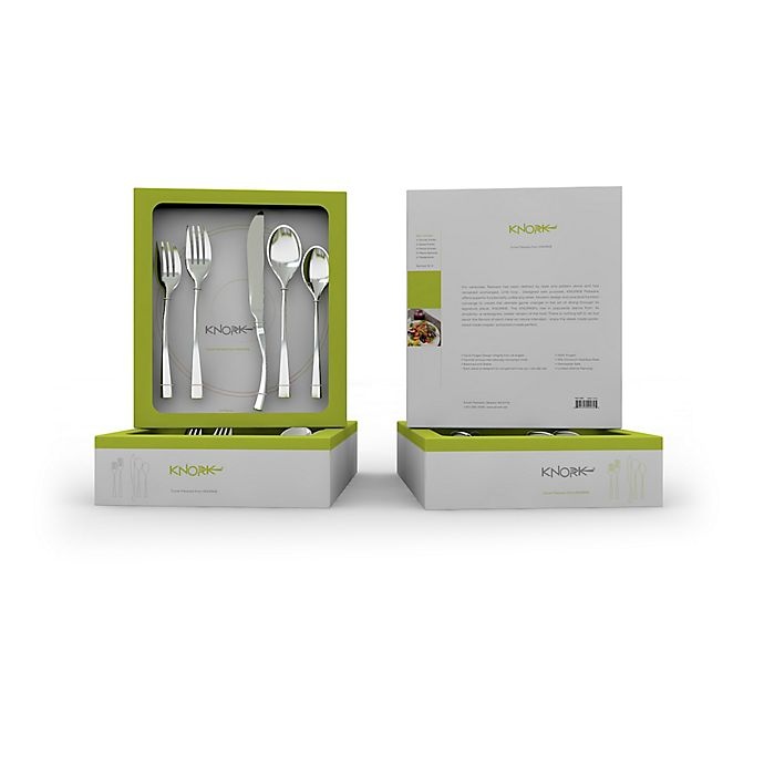 slide 2 of 2, Knork Curve Curve Flatware Set - Chrome, 20 ct