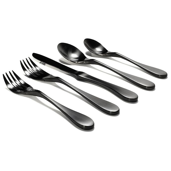 slide 2 of 4, Knork Flatware Set - Black Matte, 5 ct