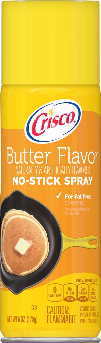 slide 4 of 11, Crisco Butter Flavor No-Stick Spray, Gluten Free, Kosher, 6 oz, 6 oz