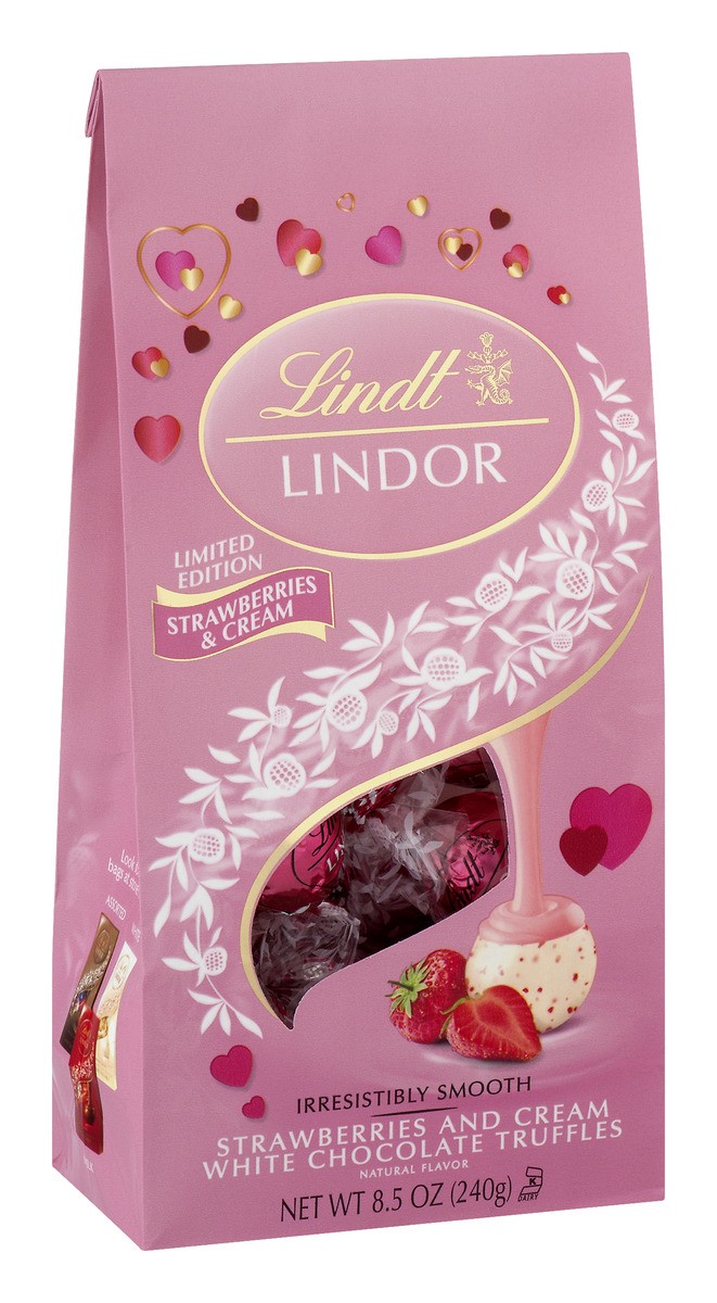 slide 2 of 9, Lindt Lindor Strawberries and Cream White Chocolate Truffle 8.5 oz, 8.5 oz