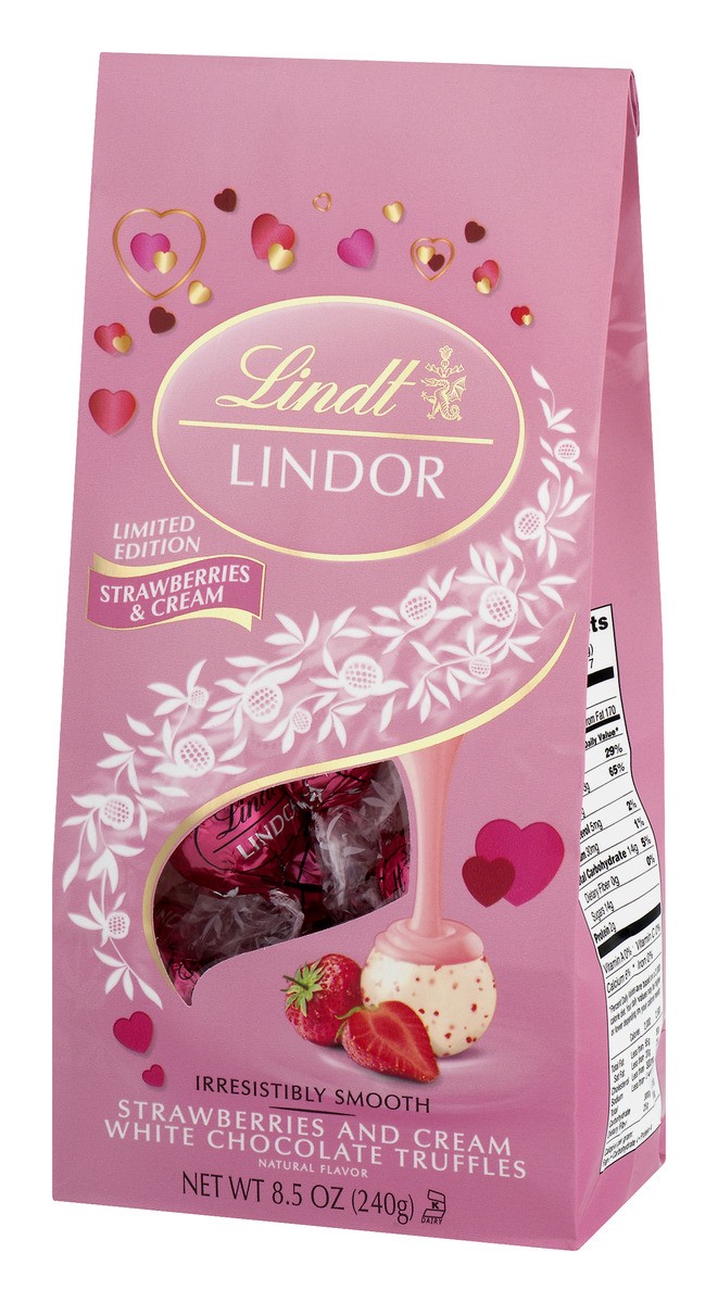 slide 8 of 9, Lindt Lindor Strawberries and Cream White Chocolate Truffle 8.5 oz, 8.5 oz