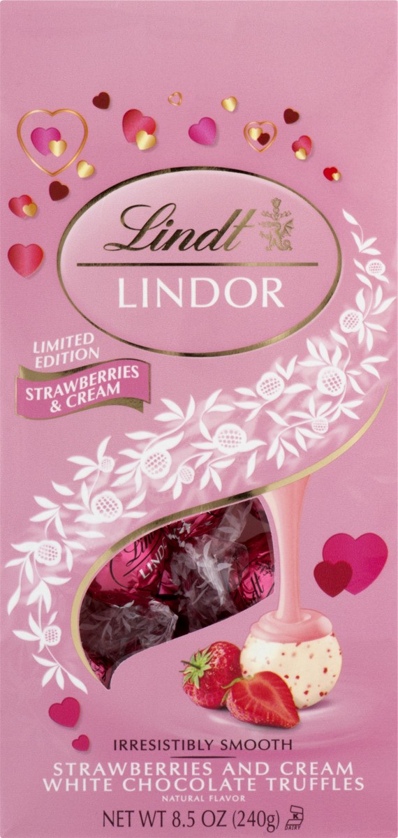 slide 6 of 9, Lindt Lindor Strawberries and Cream White Chocolate Truffle 8.5 oz, 8.5 oz