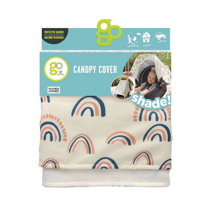 slide 5 of 5, Go by Goldbug Car Seat Canopy Rainbow, 1 ct