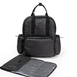 7am Enfant Diaper Bag Backpack with Portable Changing Pad - Water Resistant Shell - Black