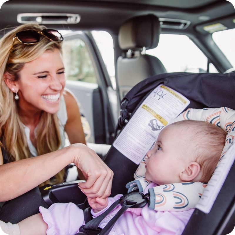 slide 5 of 7, GoldBug Duo Car Seat Head Support and Strap Cover - Car Seat Insert for Baby - Rainbow, 1 ct