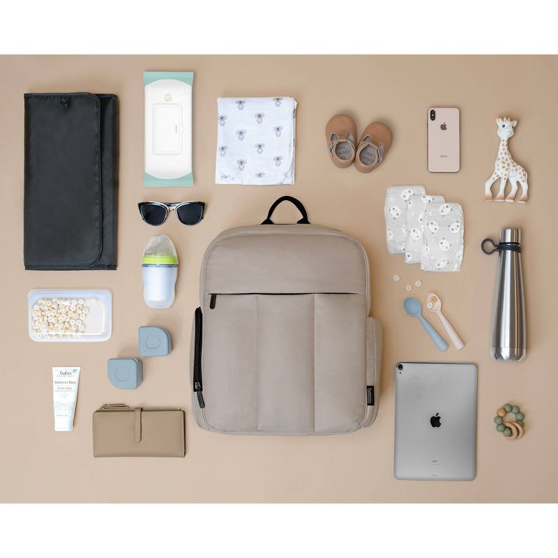 slide 7 of 11, Baby Brezza Quilted Puffer Backpack Diaper Bag - Taupe, 1 ct