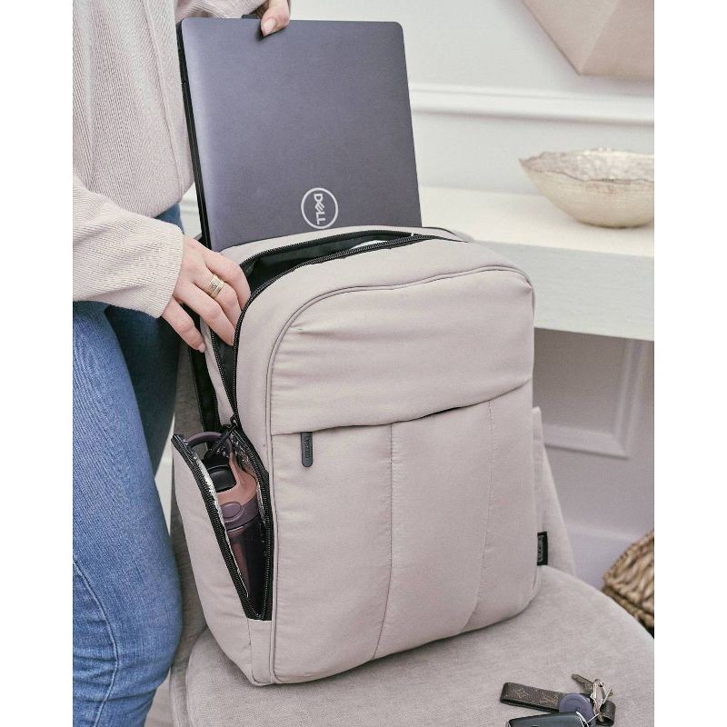 slide 11 of 11, Baby Brezza Quilted Puffer Backpack Diaper Bag - Taupe, 1 ct