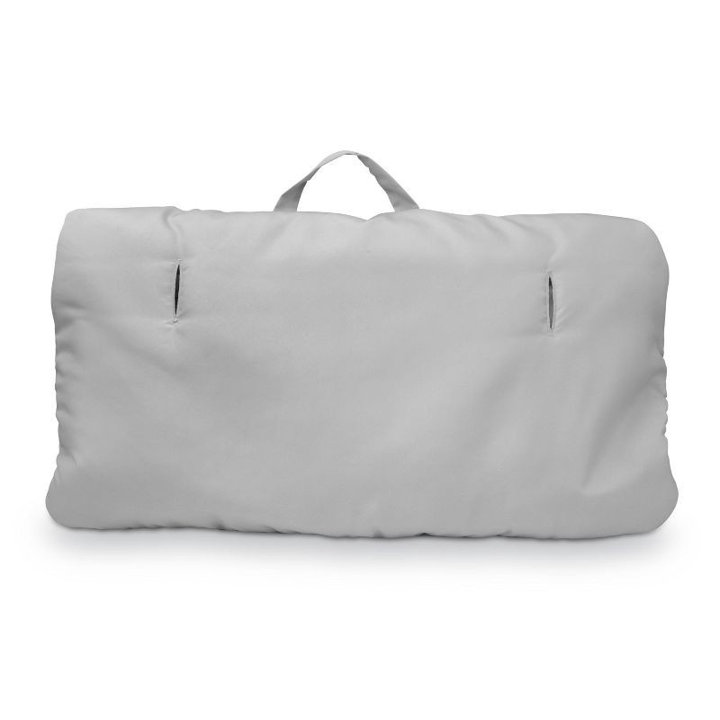 slide 8 of 8, GoldBug Shopping Cart and High Chair Cover for Baby - Universal Fit Cart Cover - Gray Ticking Stripe, 1 ct