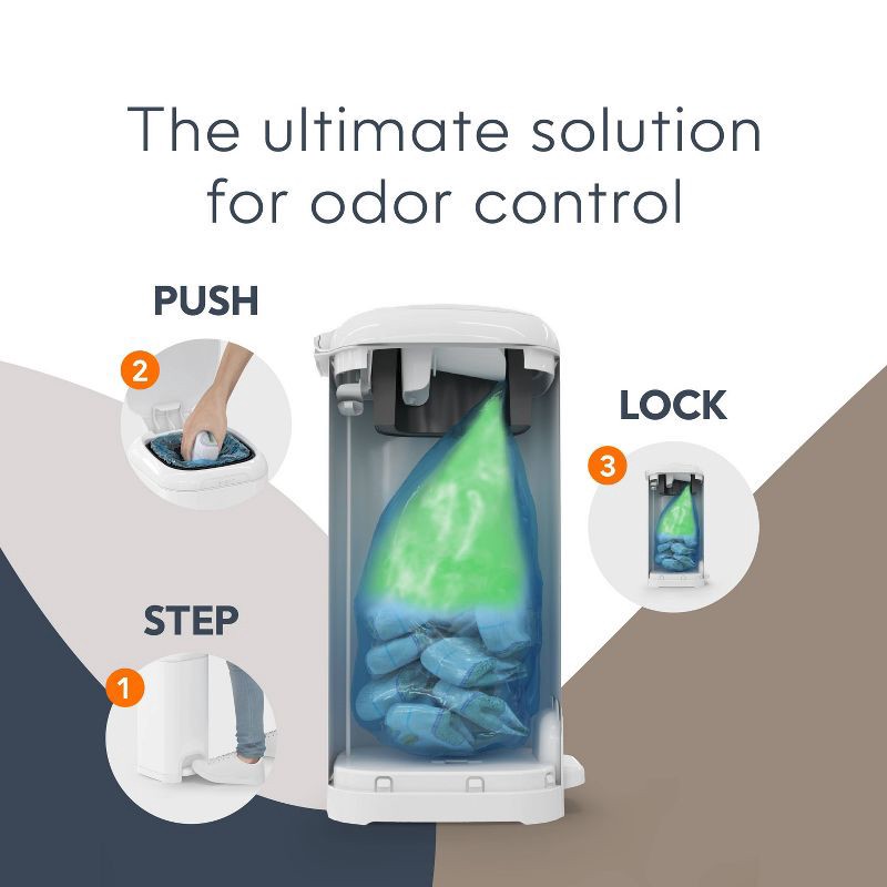 slide 14 of 17, Diaper Genie Select Diaper Pail - White, 1 ct