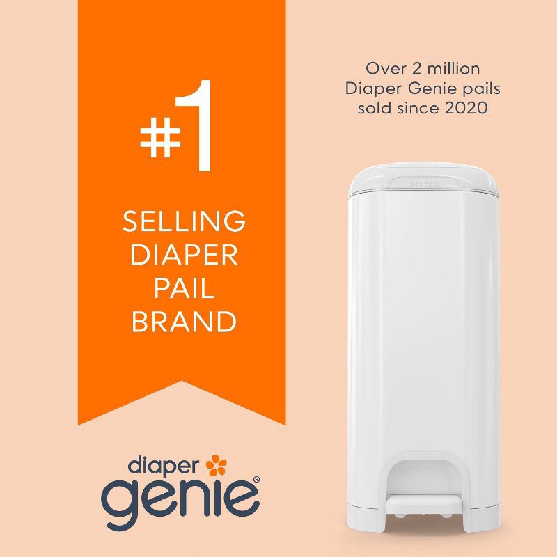 slide 15 of 17, Diaper Genie Select Diaper Pail - White, 1 ct