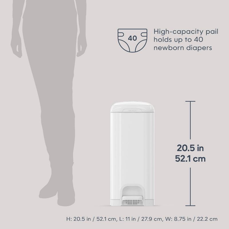 slide 16 of 17, Diaper Genie Select Diaper Pail - White, 1 ct