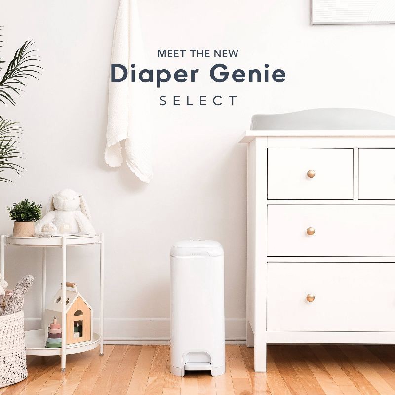 slide 4 of 17, Diaper Genie Select Diaper Pail - White, 1 ct