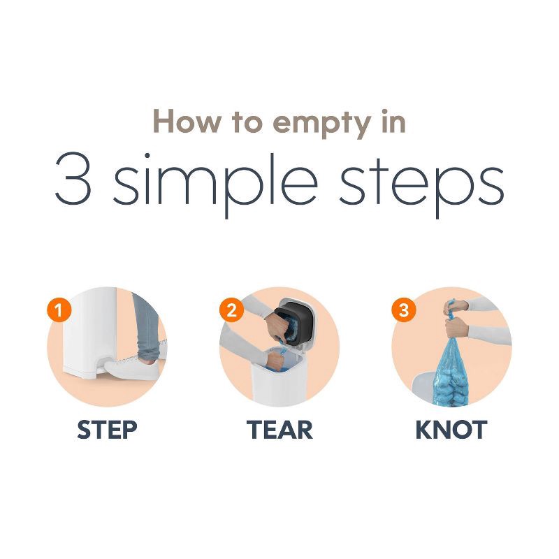 slide 9 of 17, Diaper Genie Select Diaper Pail - White, 1 ct