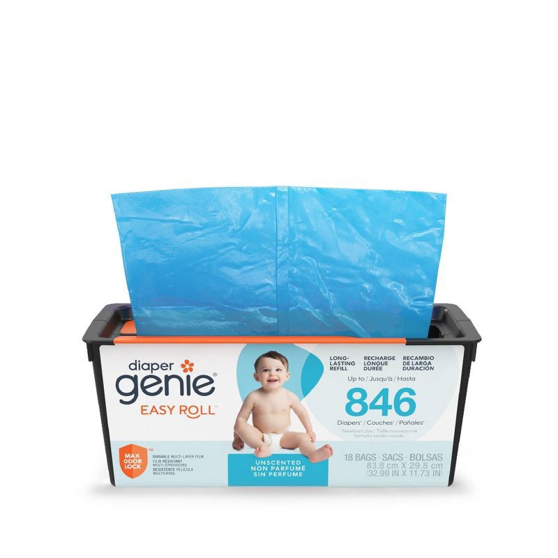 slide 1 of 12, Diaper Genie Easy Roll Refill - 18ct, 18 ct