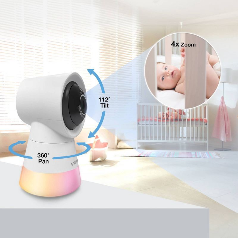 slide 4 of 8, V-Tech VTech 5" Pan & Tilt Video Baby Monitor, 1 ct