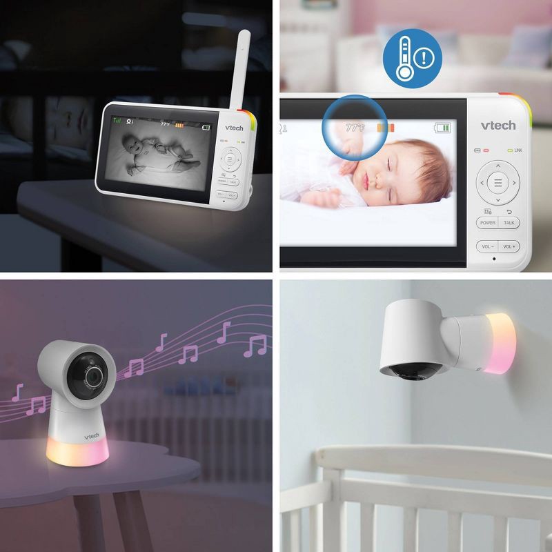 slide 8 of 8, V-Tech VTech 5" Pan & Tilt Video Baby Monitor, 1 ct