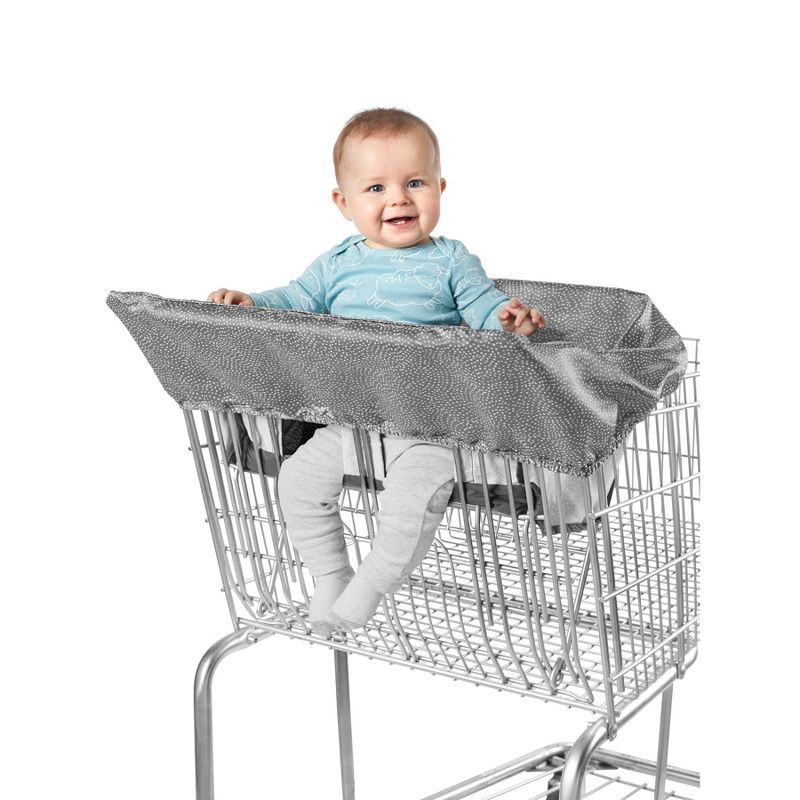 slide 2 of 5, Skip Hop Take Cover Shopping Cart Cover - Gray Dot, 1 ct