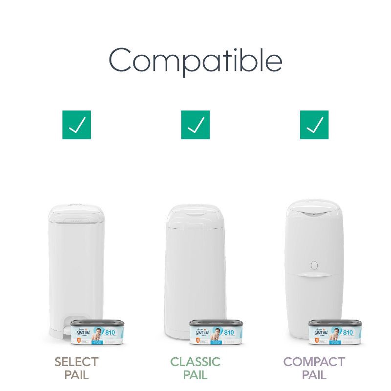 slide 6 of 14, Diaper Genie Jumbo Square Disposal Bag Refill - 810ct, 810 ct