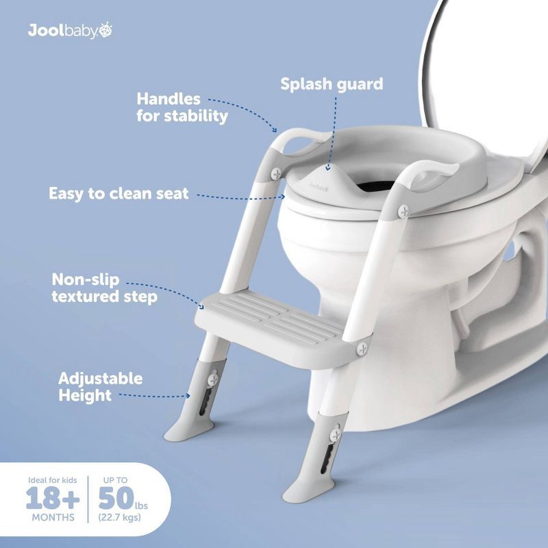 slide 4 of 8, Jool Baby On My Own Potty Ladder - Gray, 1 ct