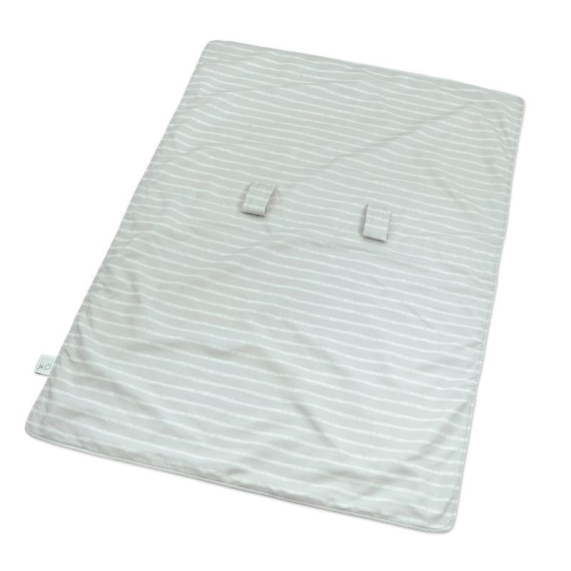 slide 4 of 5, Go by Goldbug Car Seat Canopy - Gray Ticking Stripe, 1 ct