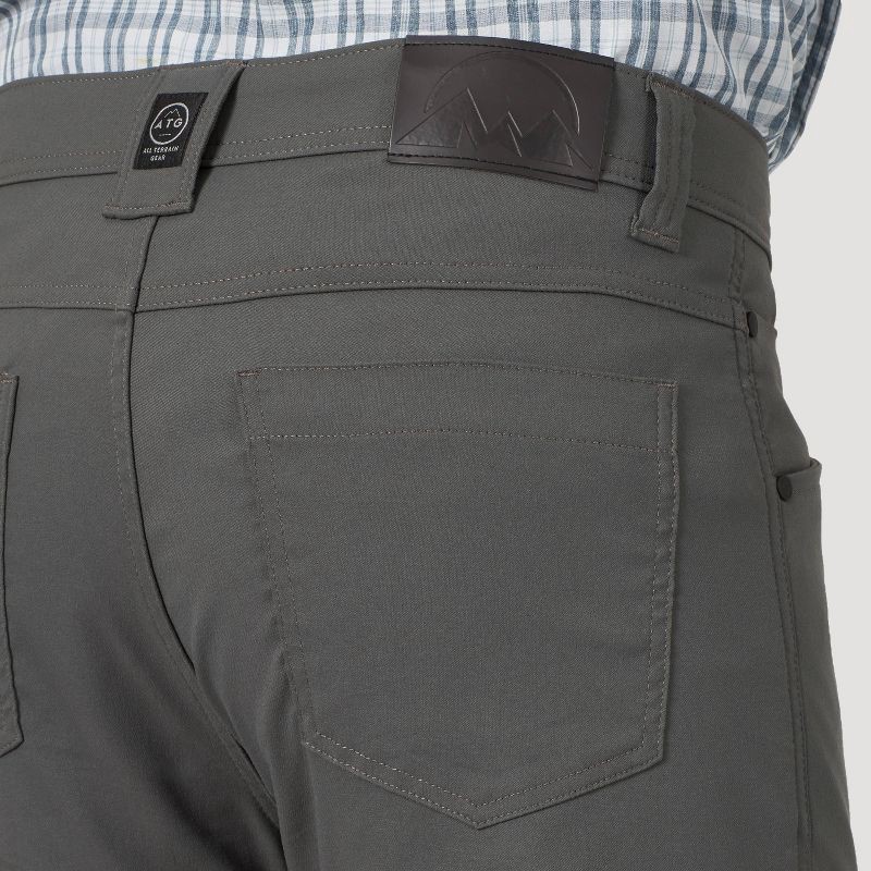 slide 8 of 10, Wrangler Men's ATG Synthetic Straight Utility Pants - Dark Shadow 30x30: Midweight, Stretch, Zippered Pocket, 1 ct