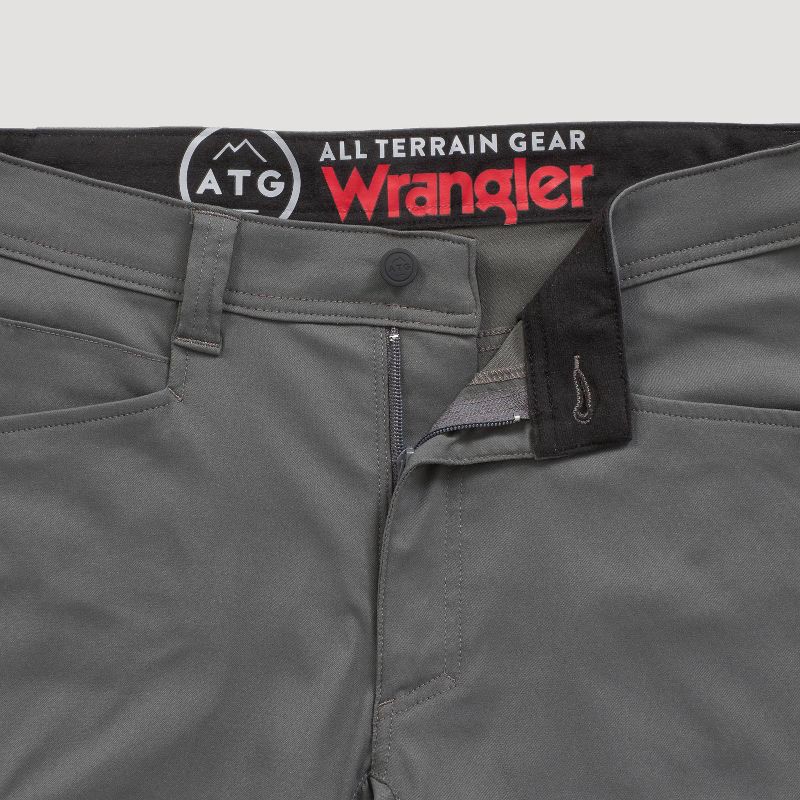 slide 9 of 10, Wrangler Men's ATG Synthetic Straight Utility Pants - Dark Shadow 36x30: Midweight Nylon-Spandex, Zippered Pocket, 1 ct