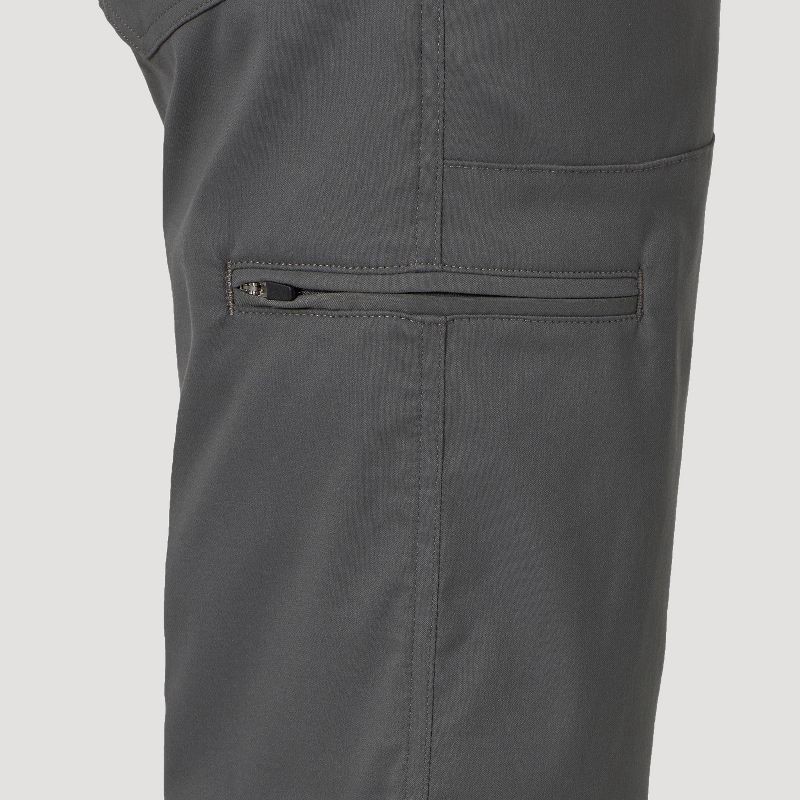 slide 7 of 10, Wrangler Men's ATG Synthetic Straight Utility Pants - Dark Shadow 38x30: Midweight Nylon-Spandex, Zippered Pocket, 1 ct