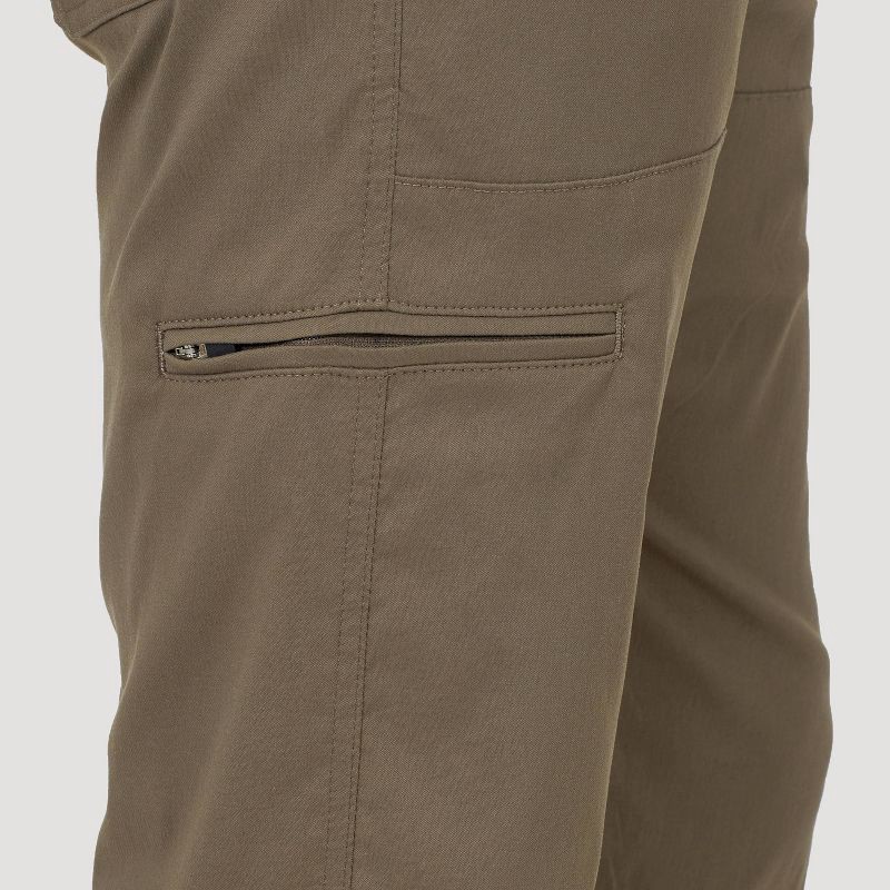 slide 9 of 10, Wrangler Men's ATG Synthetic Straight Utility Pants - Morel 32x32: Midweight Nylon-Spandex, Zippered Pocket, 1 ct