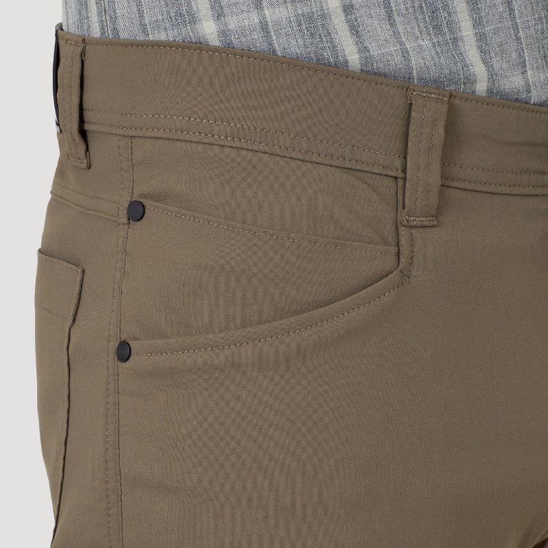 slide 7 of 10, Wrangler Men's ATG Synthetic Straight Utility Pants - Morel 34x34: Midweight Nylon-Spandex, Zippered Pocket, 1 ct