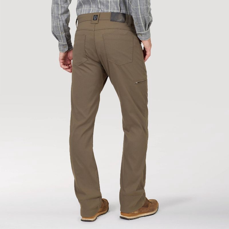 slide 2 of 10, Wrangler Men's ATG Synthetic Straight Utility Pants - Morel 40x30: Midweight Nylon-Spandex, Zippered Pocket, 1 ct
