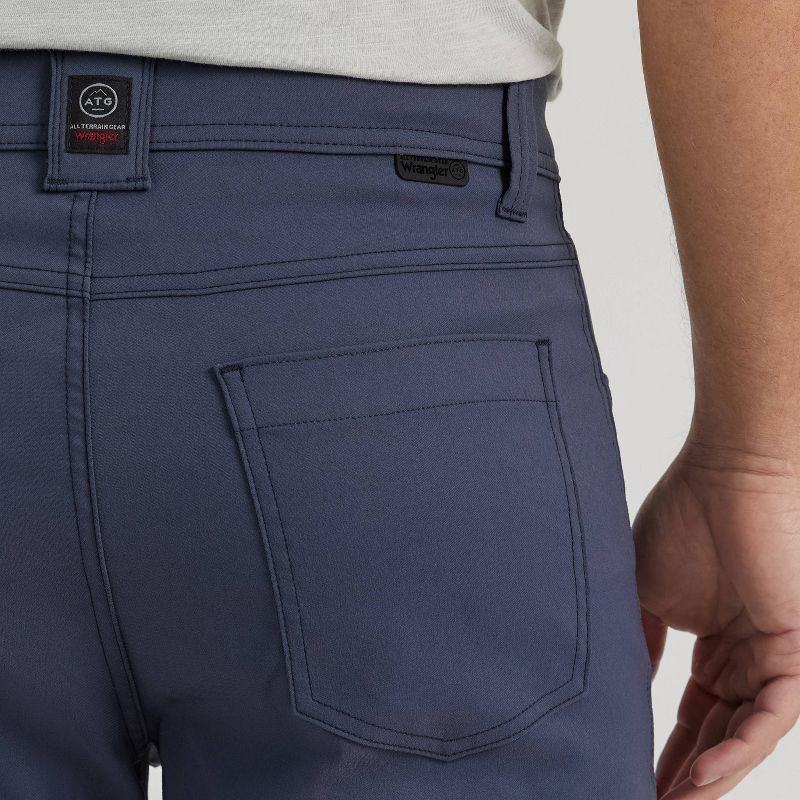 slide 5 of 8, Wrangler Men's ATG Synthetic Straight Utility Pants - Blue Nights 38x30: Midweight Nylon-Spandex, Zippered Pocket, 1 ct