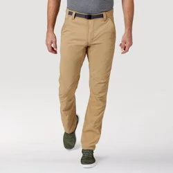 Wrangler Men's ATG Convertible Trail Tapered Jogger Pants - Tiger Brown 40x30: Midweight, Stretch, Zippered Pocket