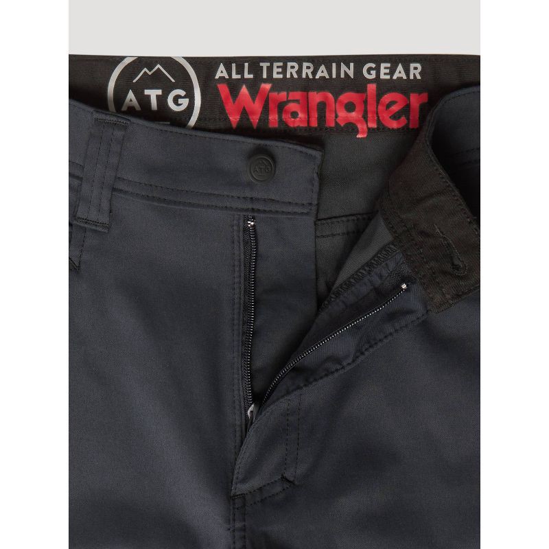 slide 5 of 7, Wrangler Men's ATG Synthetic Straight Utility Pants - Caviar 38x32: Midweight Nylon-Spandex, Zippered Pocket, 1 ct