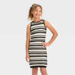 Girls' Sweater Knit Tank Dress - art class™ Black M