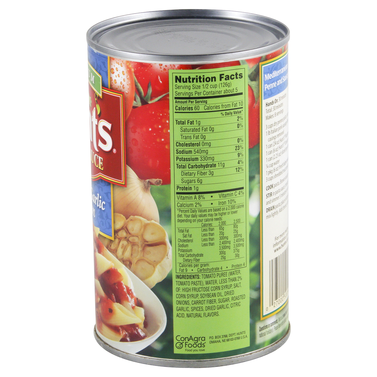 slide 2 of 4, Hunt's Roasted Garlic & Onion Pasta Sauce, 24 oz, 24 oz