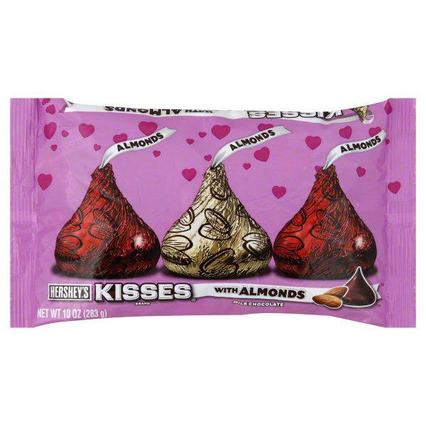 slide 1 of 4, Hershey's Almond Chocolate Kisses, 10 oz