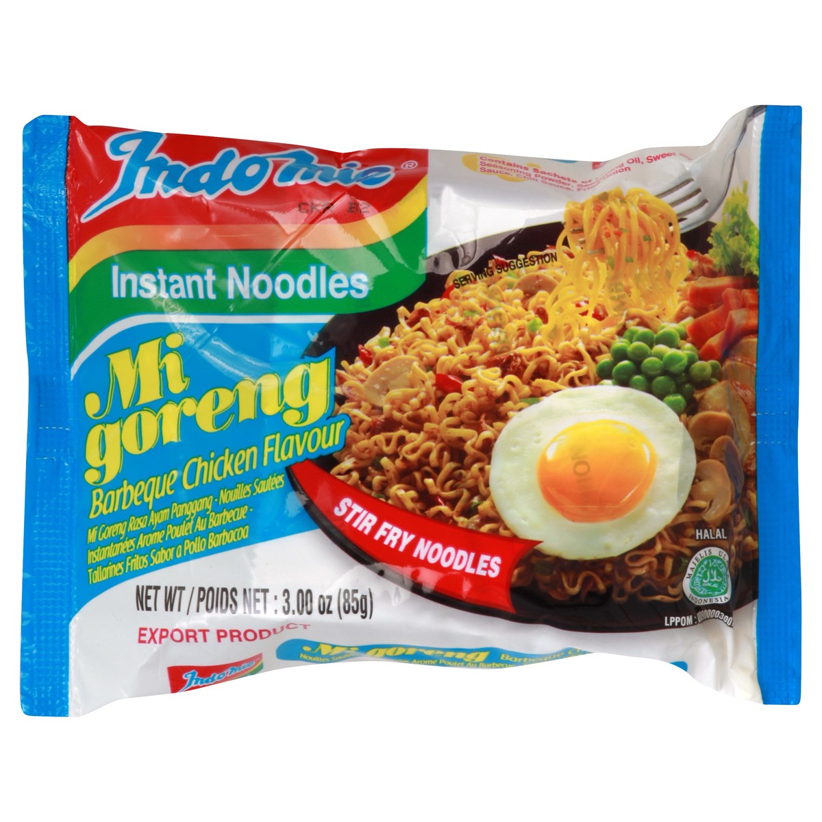 slide 7 of 8, Indomie Barbeque Chicken Flavour Instant Noodles 3.00 oz, 3 oz