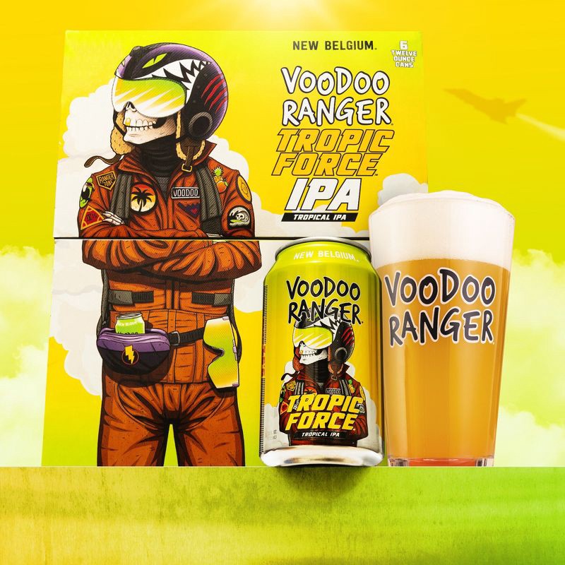 slide 3 of 9, New Belgium Voodoo Ranger Tropic Force IPA Beer - 6pk/12 fl oz Cans, 6 ct; 12 fl oz