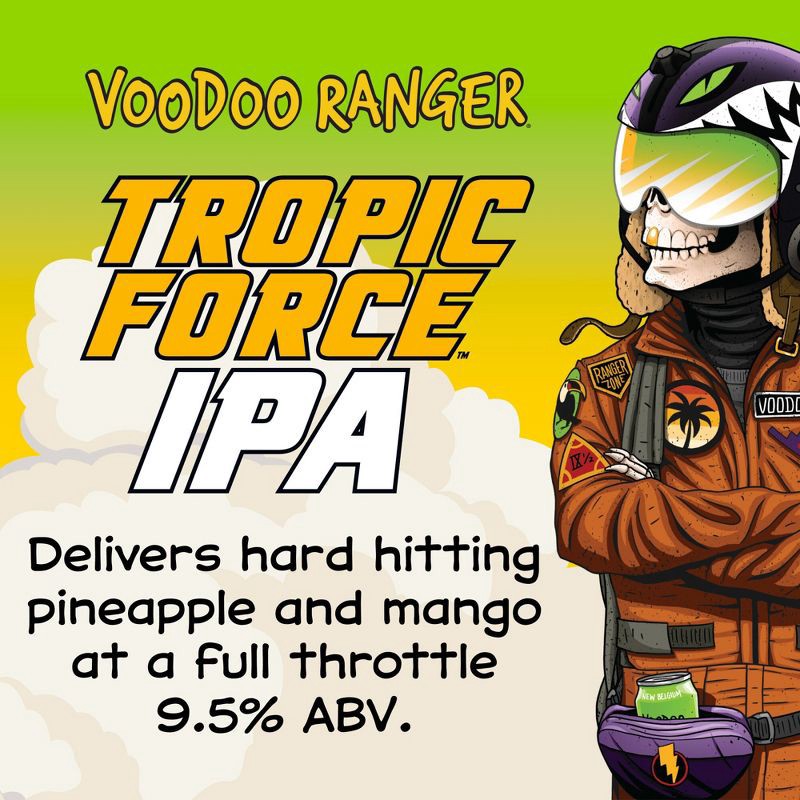 slide 5 of 9, New Belgium Voodoo Ranger Tropic Force IPA Beer - 6pk/12 fl oz Cans, 6 ct; 12 fl oz