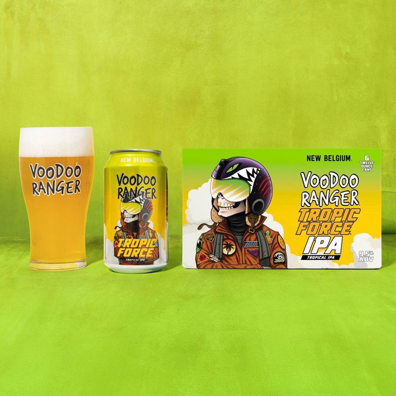 slide 8 of 12, New Belgium Voodoo Ranger Tropic Force IPA Beer - 6pk/12 fl oz Cans, 6 ct; 12 fl oz