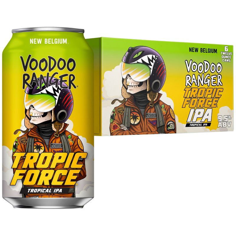 slide 1 of 9, New Belgium Voodoo Ranger Tropic Force IPA Beer - 6pk/12 fl oz Cans, 6 ct; 12 fl oz