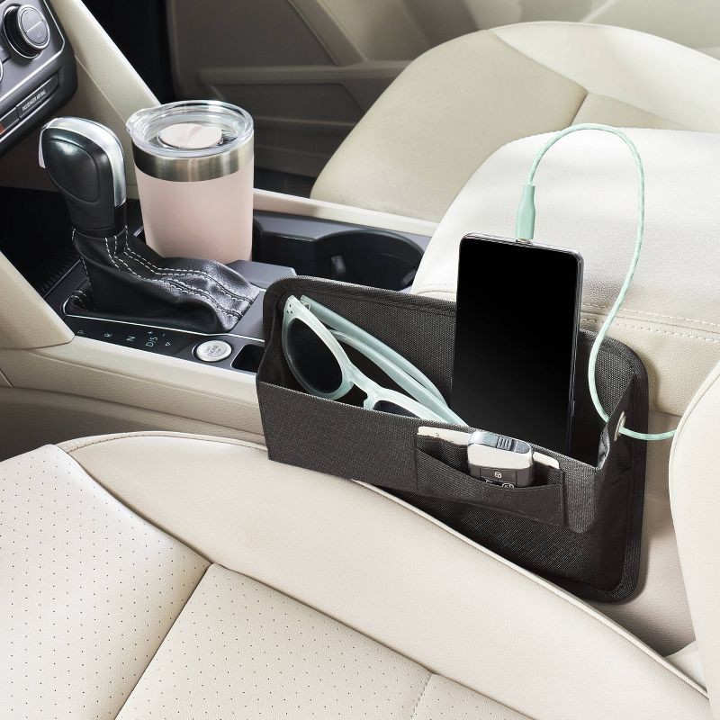 slide 2 of 3, Gap Filler Storage Black - Brightroom™: Automotive Seat Organizer, Car Accessories, Space Filler, 1 ct