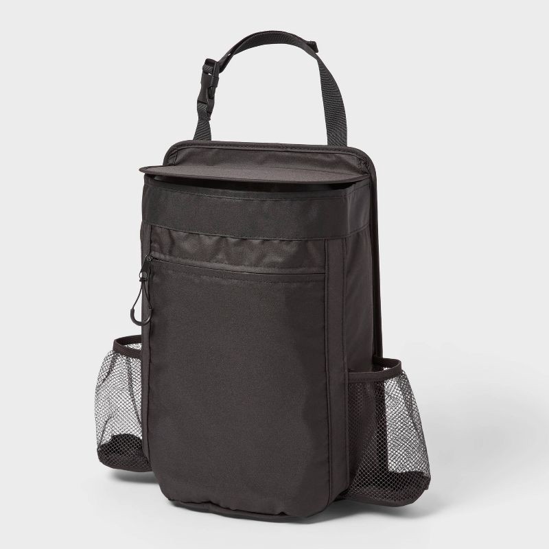 slide 1 of 4, Car Trash Bin Large - Brightroom™: Automotive Organizer, Black, 15" Height, 10.5" Width, 6" Depth, Car Accessories, 1 ct