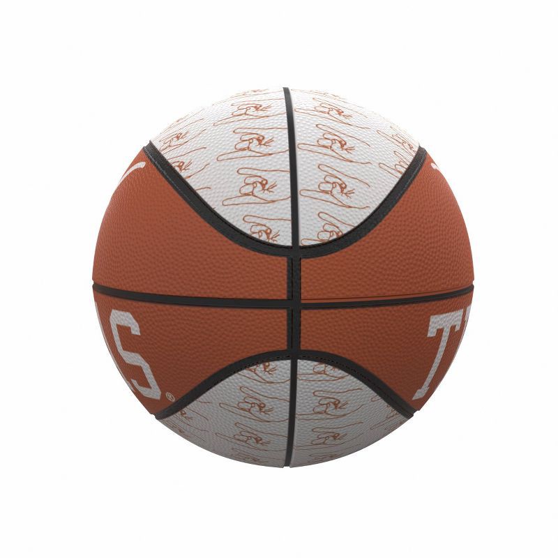 slide 2 of 2, NCAA Texas Longhorns Repeating Logo Mini-Size Basketball: Rubber Shell, All Ages, 1 ct