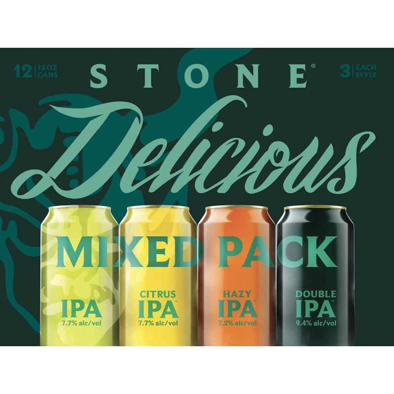 slide 2 of 3, Stone Delicious Mixed Variety - 12pk/12 fl oz Cans, 12 ct; 12 fl oz