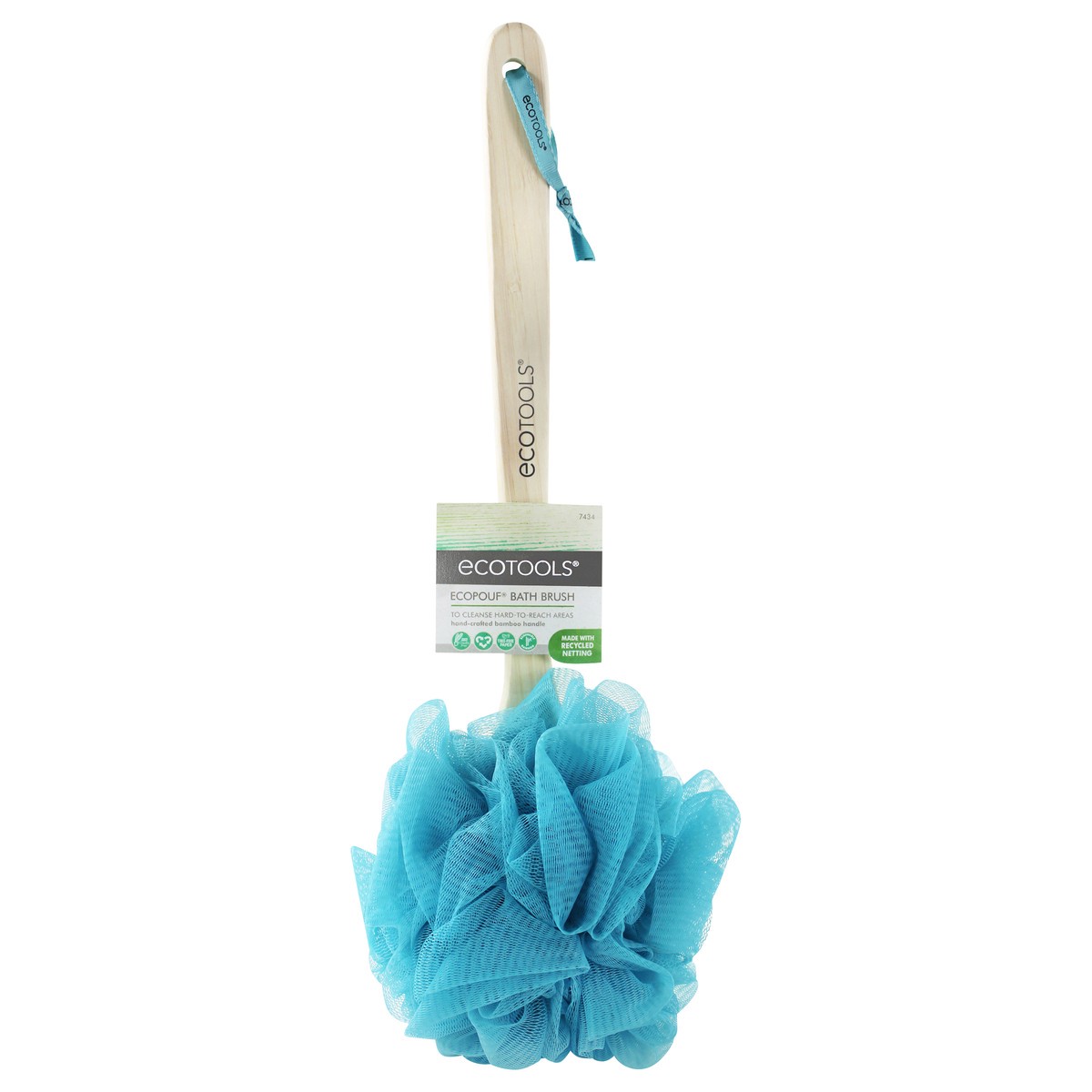 slide 1 of 2, Ecotools Pouf Bath Brush, 1 ct