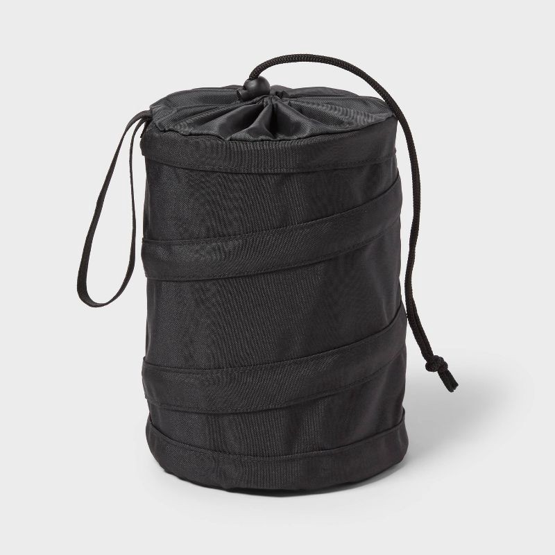 slide 1 of 6, Car Trash Bin Small - Brightroom™: Automotive Organizer, Black Polyester, Car Accessories, 8" Height, 6.5" Width, 1 ct