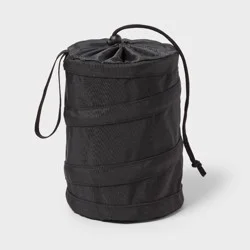 Car Trash Bin Small - Brightroom™: Automotive Organizer, Black Polyester, Car Accessories, 8" Height, 6.5" Width