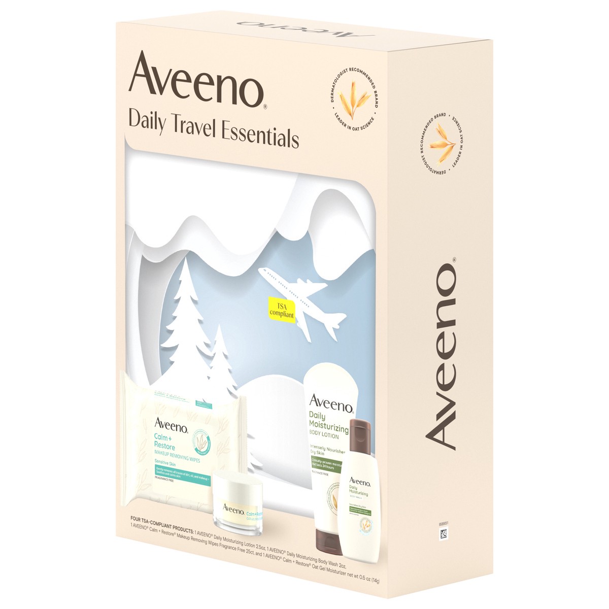 slide 2 of 4, Aveeno Daily Travel Essentials Giftset, 4 Items, 1 ct